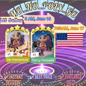 Up coming Golden-Blitz Event_Mono_poly_Go!Stickers Furry Farewell + Ms Mandalore - Picture 1 of 1
