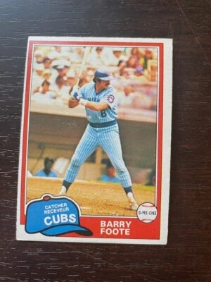 1981 O-Pee-Chee OPC gray back #305 Barry Foote - Chicago Cubs NRMT - Image 1 of 2