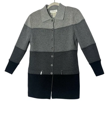 Chaqueta Cárdigan Escada Margaretha Ley Para Mujer Talla EU 40 Gris Seda Lana Cachemira Foto 1 de 4