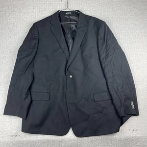 Joseph Abboud Blazer Men 54R Black Flannel Super 110 Reda Italy Wool read* - Picture 1 of 19