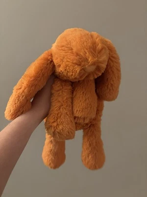 Custom Dyed Orange Jellycat Smudge Bunny - Adorable and Floppy - Image 1 of 4