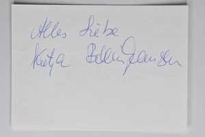 Katja Bellinghausen -  - original Autogramm -  - ca. 10x15cm - Schriftstück - Bild 1 von 1