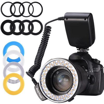 Nueva luz flash anillo LED macro RF 550D para cámaras DSLR W2 Foto 1 de 4