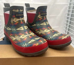 Pendleton Women's Tucson Chelsea Waterproof Rain Boots Gray Aztec NIB - Picture 1 of 11