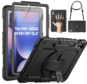 Heavy Duty Case For Samsung Galaxy Tablet S10+/S9 Fe+/S9+ 12.4 Inch, Black - Picture 1 of 10