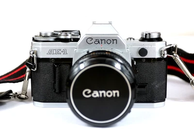 Canon AE-1 SLR 35mm Camera Good Working with FD 50mm Prim Lens - Image 1 of 4
