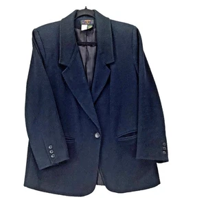 Charter Club Blazer Womens 8 Black Wool Cashmere One Button Lined Jacket Classic - Bild 1 von 7