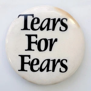 Vintage 1983 TEARS FOR FEARS promo badge The Hurting pin UK band logo button 1" - Picture 1 of 2