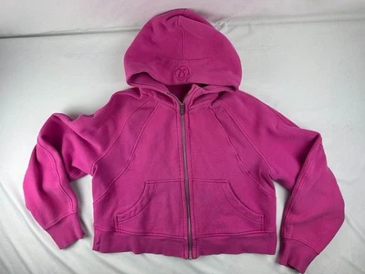 Sudadera con capucha para mujer Lululemon Athletica Scuba media cremallera rosa fucsia talla XS/S Foto 1 de 4