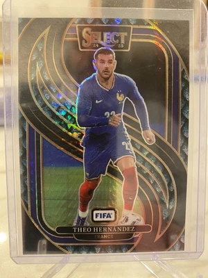 Theo Hernandez 2024-25 Select FIFA Jade Dragon Scale /28 Mezzanine France Kit! - Image 1 of 2