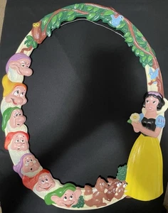 Marco Espejo Vintage Blancanieves y los 7 Enanitos Disney Años 60 Retro Tamaño 20x16 pulgadas - Imagen 1 de 15