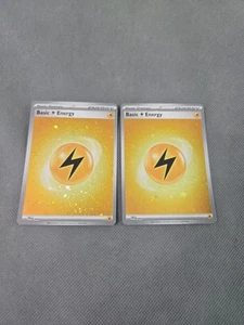2x Basic Lightning Energy (Cosmos Holo) 004 Sv01: Scarlet & Violet Base Set Holo - Picture 1 of 2