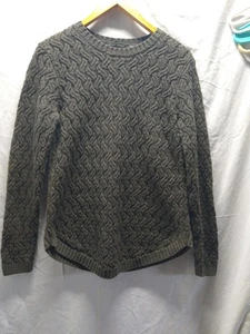 Jeanne Pierre 100% Cotton Brown Cable Knit Fisherman Crewneck Sweater Size M  - Picture 1 of 5