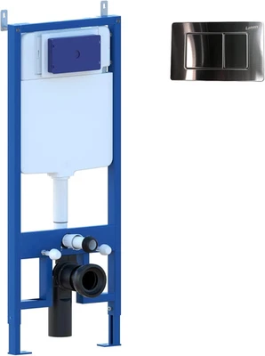 Tecno-Struttura Telaio E Cassetta per Wc Vaso Sospeso Completo Di Placca Di Coma - Immagine 1 di 4