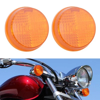 2PCS Turn Signal Light Lens Cover For Honda Shadow Phantom 750 Interstate 1300 - Image 1 of 4