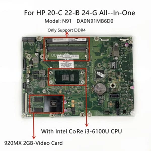 Per HP 22-B 20-C 24-G AIO scheda madre DA0N91MB6D0 i3 i5-7200U CPU 920MX 2 GB - Foto 1 di 2
