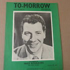 song sheet TO-MORROW Max Bygraves 1954