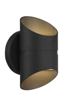 Aplique de pared exterior satinado de 8 pulgadas LED negro Access Lighting 20120 Foto 1 de 2