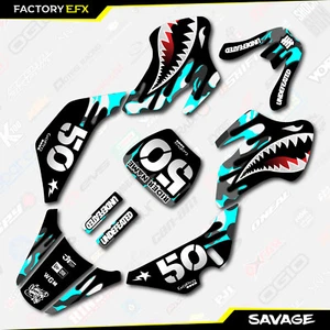 Gray & Cyan Savage Camo Racing Graphics kit Fits 00-06 Suzuki JR50 JR 50 Decal - Picture 1 of 5