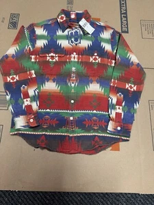Polo Ralph Lauren  Southwestern Jacquard Workshirt Shirt Flannel $248 Men’s Sz M - Picture 1 of 4