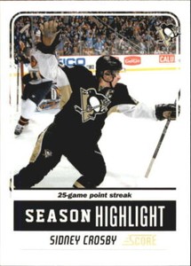 2011-12 Score Glossy #9 Sidney Crosby Penguins