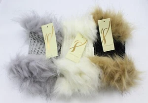 New Collection Eighteen Fingerless Knit Fur Gloves #FG14 - Picture 1 of 2