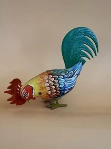 Vintage 1950’s Kohler Tin Litho Rooster Toy With Felt Comb - Picture 1 of 5