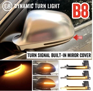 2x Dynamic Mirror Lamp LED Turn Signal Indicator AUDI A4 B8 A5 A6 C6 (M7) - Picture 1 of 8