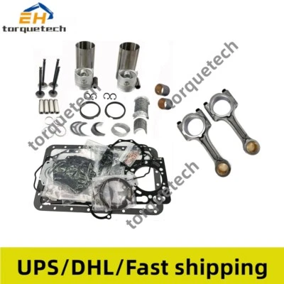Overhaul Rebuild Kit+2pcs Connecting Rod for Kubota Z402 Engine - Image 1 of 3
