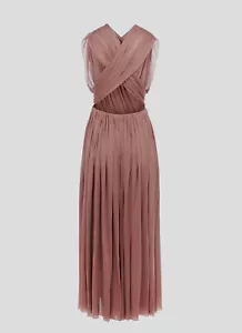 $3760 Alaia Dresses Womens Pink Sleeveless Criss-Cross Wrap Gown Dress Size IT44 - Picture 1 of 4