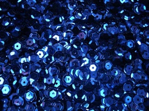 Sequins Metallic Cup 6mm Blue 125g Bulk Pack Dance Stage Sewing  - Bild 1 von 1