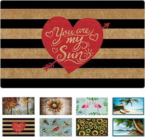 Welcome Doormat for Front Door Non Slip Rubber Floor Mat - Decorative Doormats - Picture 1 of 56