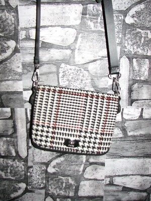 vintage Borsa Donna O Bag Originale stoffa e tracolla Pelle interno ben tenuto - Immagine 1 di 4