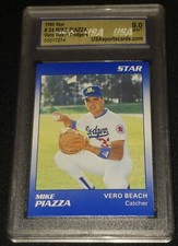 1990 STAR #24 MIKE PIAZZA VERO BEACH DODGERS  USA 9 MINT! HOF GEORGEOUS