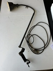 Vintage Industrial Lamp Light Machine Factory Bench Cage Desk - Picture 1 of 8