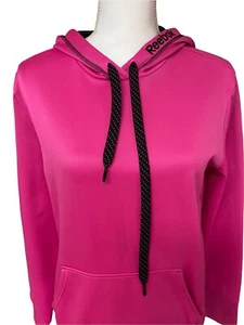 Reebok Women’s Hoodie Size Small Pink Activewear Pullover Thumbholes Long Sleeve - Picture 1 of 10