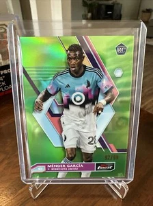 2023 Topps Finest MLS MENDER GARCIA GREEN REFRACTOR RC MINNESOTA UTD 92/99 #97 - Picture 1 of 3