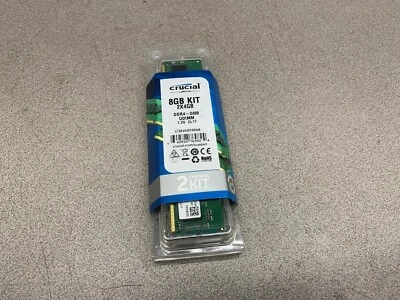 NEW MICRON CRUCIAL 8GB 2X4GB KIT MEMORY DDR4-2400 - Image 1 of 3
