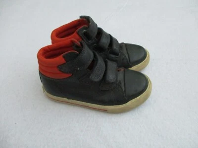 Mini Boden Boots Boys 11 Euro 28 Dark Gray Leather Shoes Kids Junior Hook Loop Foto 1 de 4