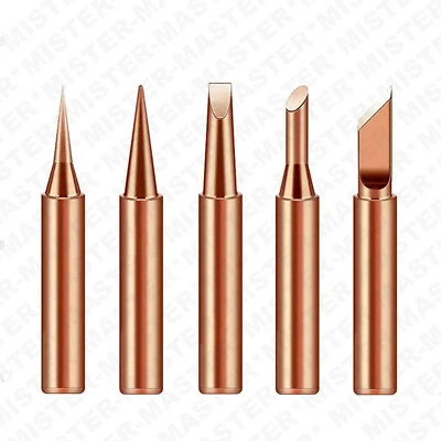 PUNTE SALDATORE A STAGNO PUNTE IN RAME PER STAZIONE DI SALDATURA - 5 PEZZI - Immagine 1 di 4