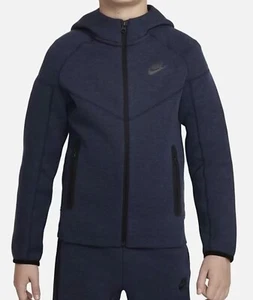 NIKE KIDS SZ XS TECH NAVY FULL ZIP SUIT HOODIE  OBSIDIAN FD3287-473 - Picture 1 of 6