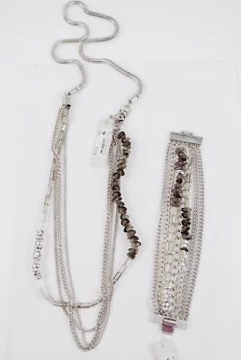 Kenneth Cole New York Semi-Precious Bead Long Necklace & Bracelet Set NWT - Image 1 of 3