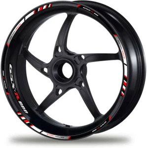 Suzuki GSXR 600 Red White GSX-R600 Motorcycle Wheel Decals 12 Rim Stickers Red - Picture 1 of 2