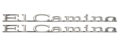 NUEVO Par de emblemas de cuarto de panel trasero cromado piezas de moldura / para 1967 el camino / 4837 Foto 1 de 4