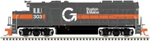 Atlas # 40004707 EMDGP40-2 senza freni dinamici standard DC Guilford Rail B&M # 303 - Foto 1 di 1