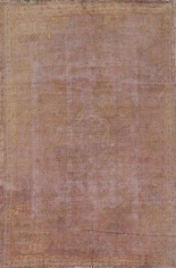 Alfombra de sala de estar Qqashqaii de lana teñida 6x9 alfombra tribal anudada a mano - Imagen 1 de 18