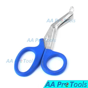 BLUE HANDLE Utility Scissors Cutting Multi-Use EMT Medical Bandage Shears 7 1/2" - Picture 1 of 3