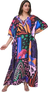 Kaftan Dresses for Women plus Size Bathing Suit Cover up Caftan Maxi Beach Dress - Picture 1 of 12