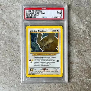 PSA 9 SHINING NOCTOWL 110/105 - Neo Destiny 2002 WOTC holo MINT - Picture 1 of 2