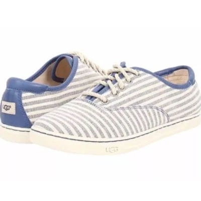 UGG женщин Eyan II полоски черный/хлопок/кожа кроссовок 9 B (M) - Изображение 1 из 2